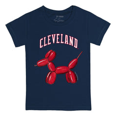 Cleveland Guardians Tiny Turnip Youth Balloon Dog T-Shirt Navy