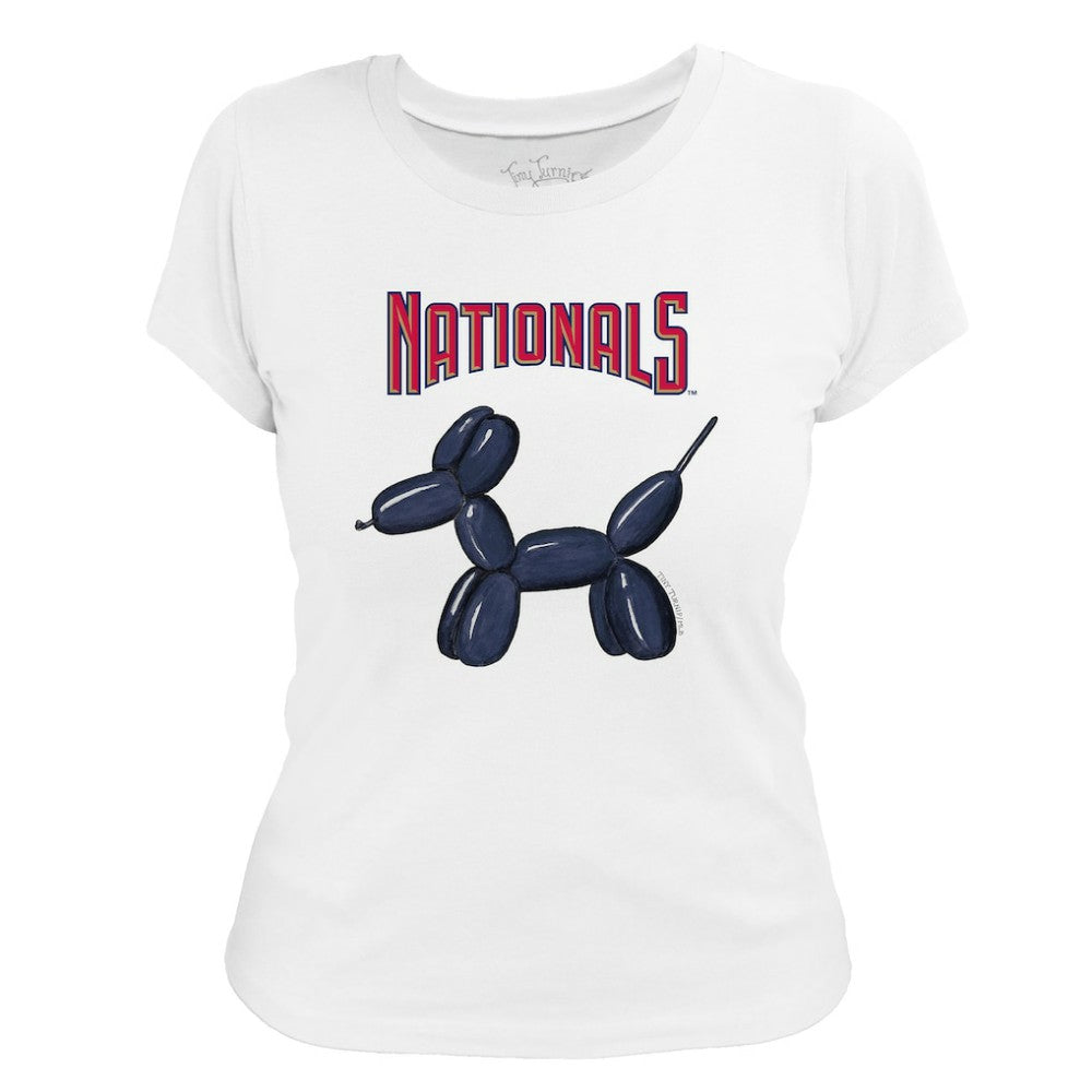 Washington Nationals Tiny Turnip Women's Balloon Dog T-Shirt White