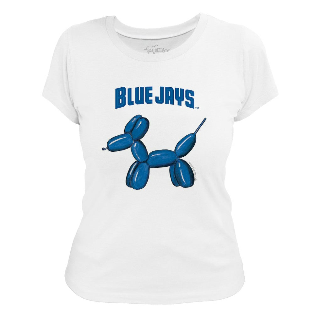 Toronto Blue Jays Tiny Turnip Women's Balloon Dog T-Shirt White