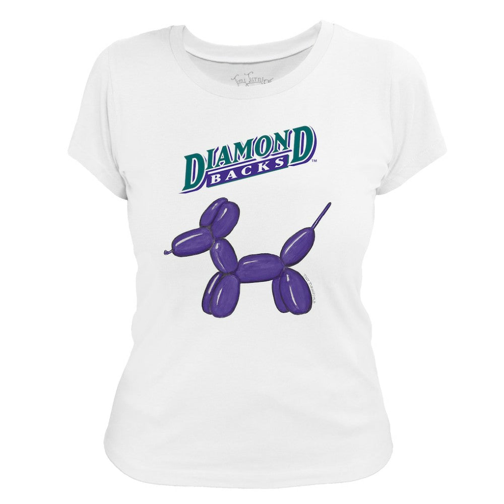 Arizona Diamondbacks Tiny Turnip Women's Balloon Dog T-Shirt White