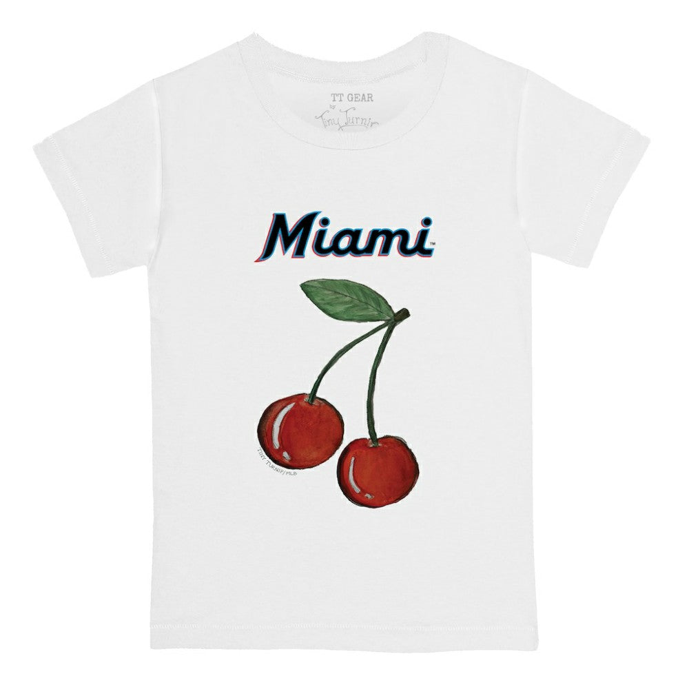 Miami Marlins Tiny Turnip  Youth Cherries T-Shirt White