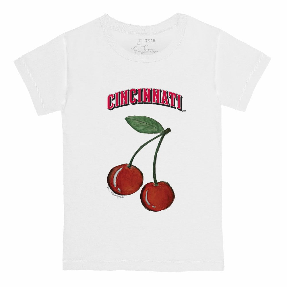Cincinnati Reds Tiny Turnip  Youth Cherries T-Shirt White