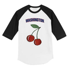 Washington Nationals Tiny Turnip Youth Cherries 3/4-Sleeve Raglan Baseball T-Shirt White