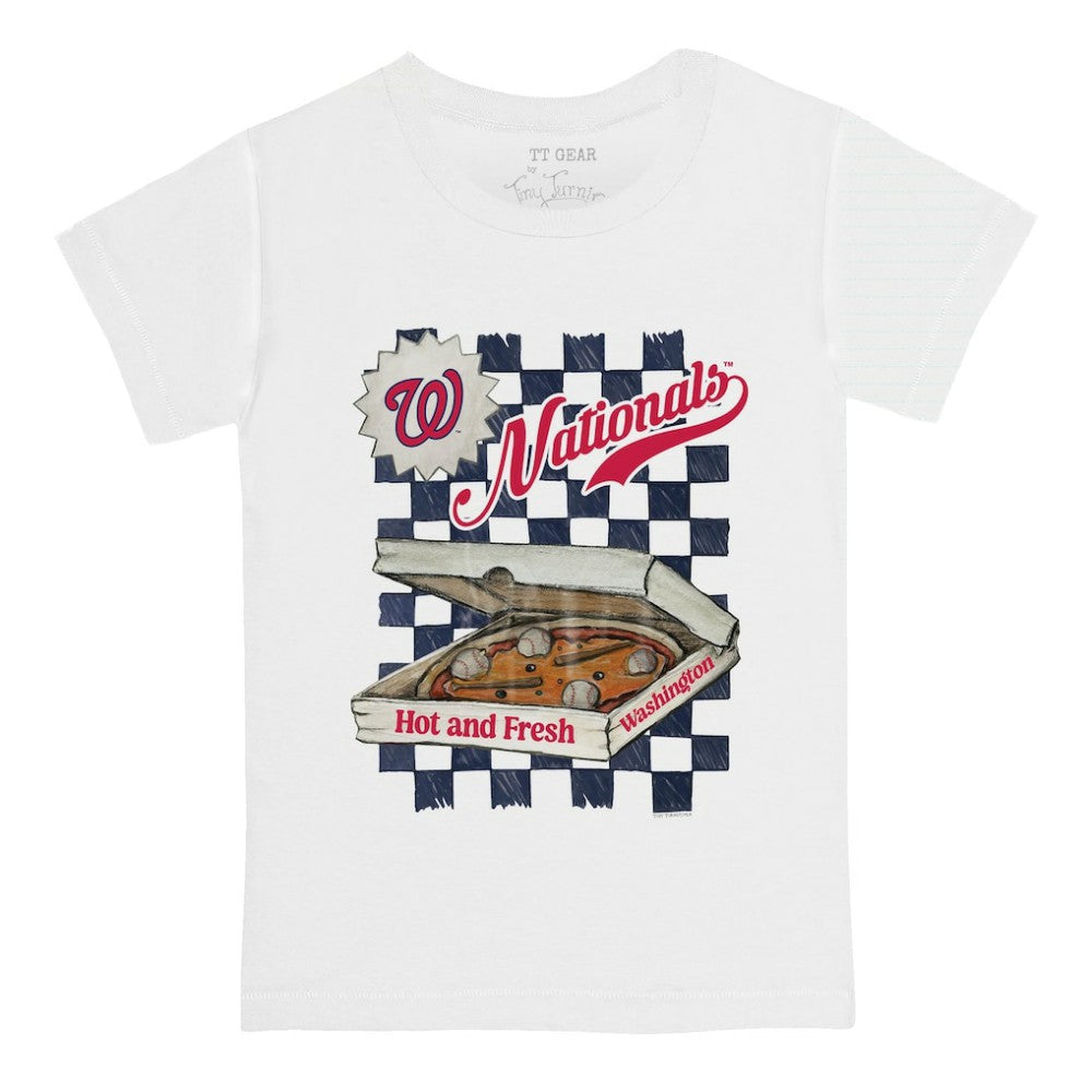 Washington Nationals Tiny Turnip Youth Pizza T-Shirt White