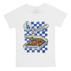 Los Angeles Dodgers Tiny Turnip Youth Pizza T-Shirt White