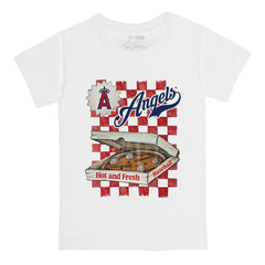 Los Angeles Angels Tiny Turnip Youth Pizza T-Shirt White