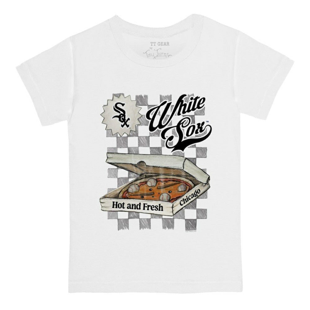 Chicago White Sox Tiny Turnip Youth Pizza T-Shirt White