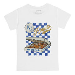 Kansas City Royals Tiny Turnip Youth Pizza T-Shirt White