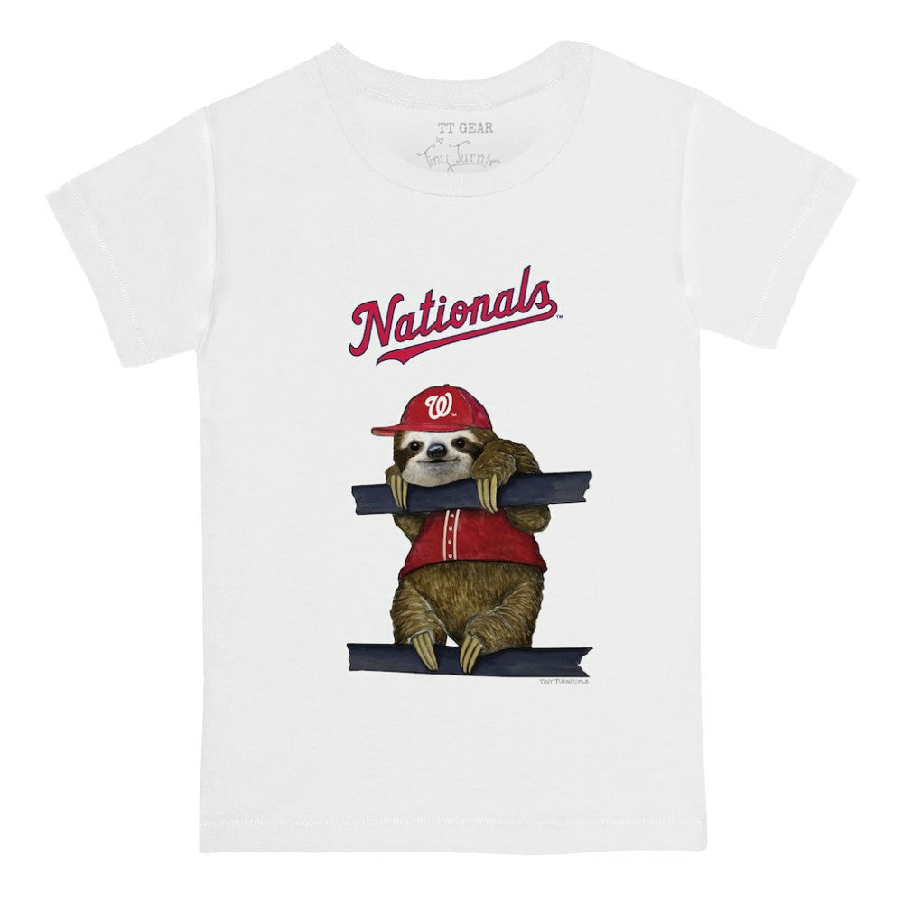 Washington Nationals Tiny Turnip Youth Sloth T-Shirt White
