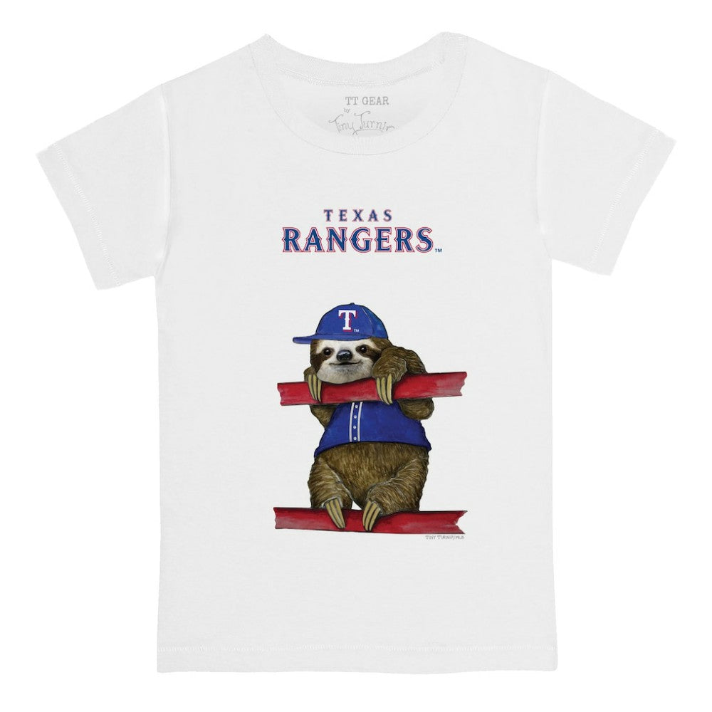 Texas Rangers Tiny Turnip Youth Sloth T-Shirt White