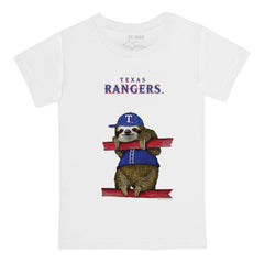 Texas Rangers Tiny Turnip Youth Sloth T-Shirt White