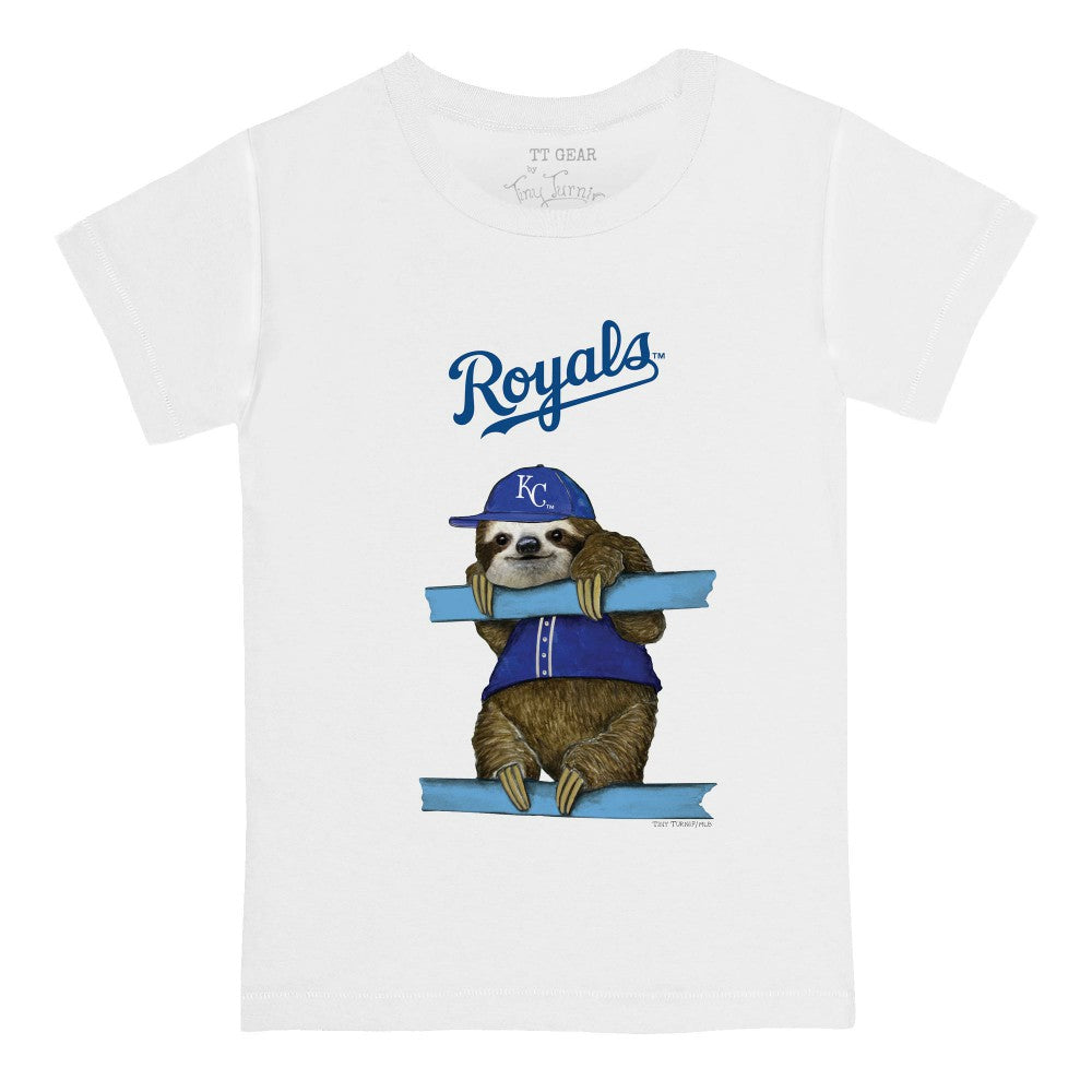 Kansas City Royals Tiny Turnip Youth Sloth T-Shirt White