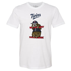 Minnesota Twins Tiny Turnip Unisex Sloth T-Shirt White