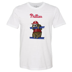 Philadelphia Phillies Tiny Turnip Unisex Sloth T-Shirt White