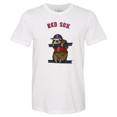 Boston Red Sox Tiny Turnip Unisex Sloth T-Shirt White