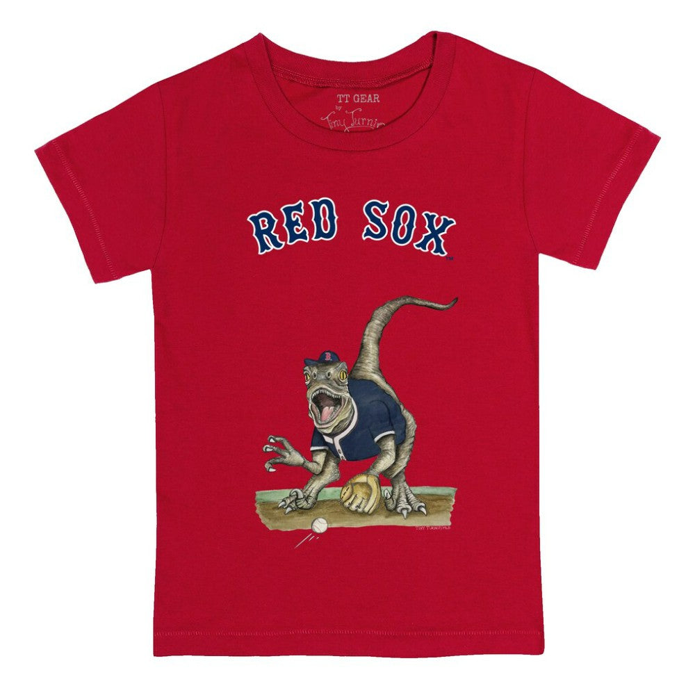 Boston Red Sox Tiny Turnip Youth Velociraptor T-Shirt Red