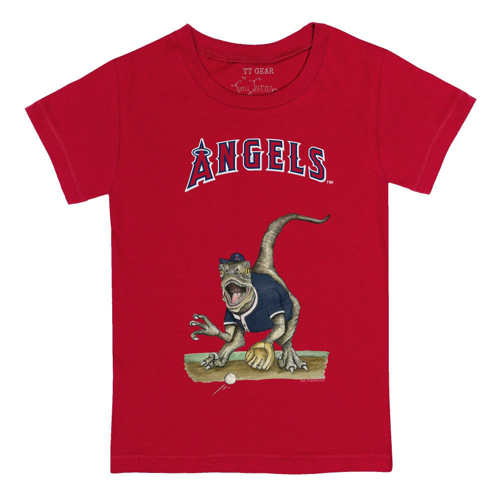 Los Angeles Angels Tiny Turnip Youth Velociraptor T-Shirt Red