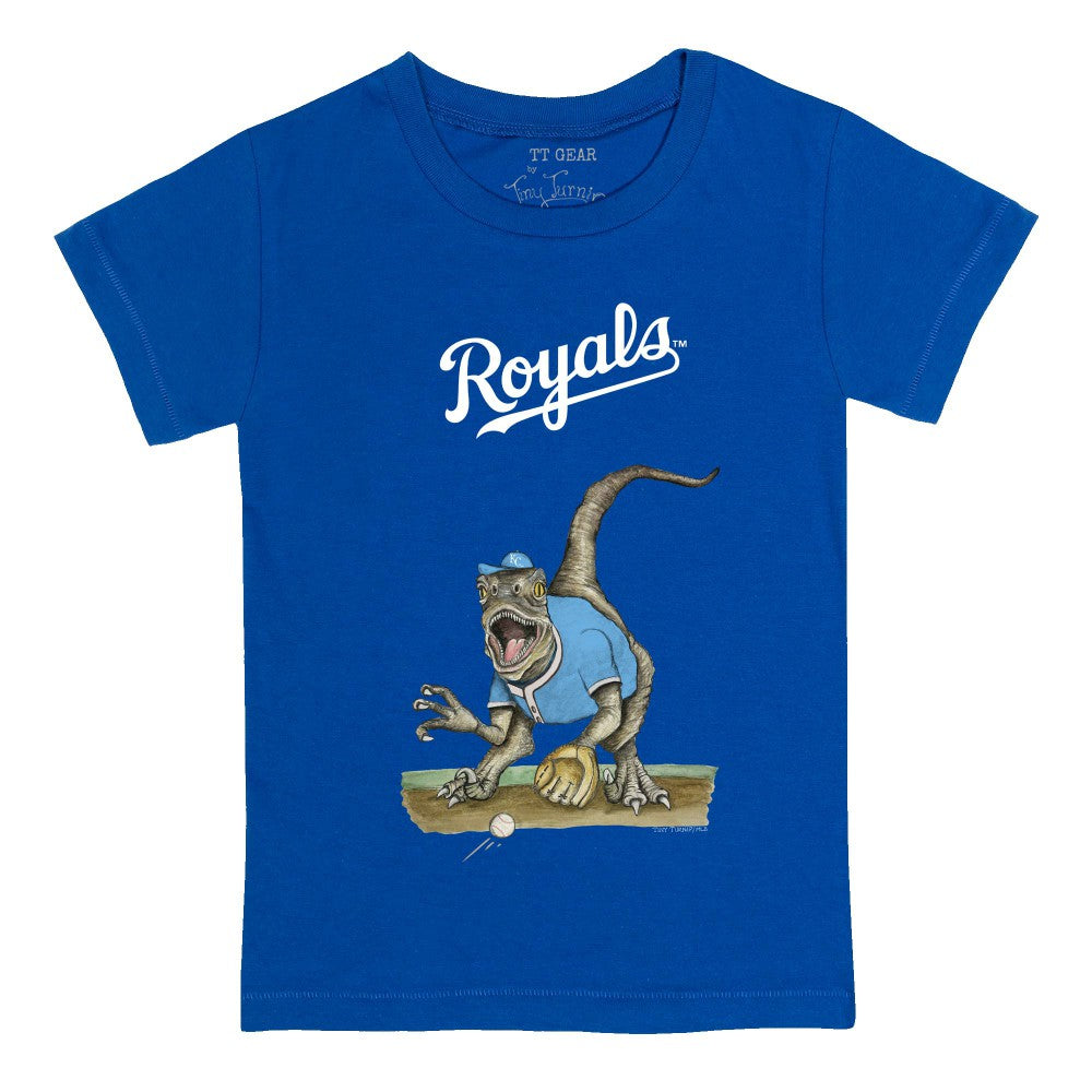 Kansas City Royals Tiny Turnip Youth Velociraptor T-Shirt Royal
