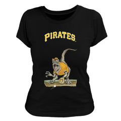 Pittsburgh Pirates Tiny Turnip Women's Velociraptor T-Shirt Black