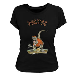 San Francisco Giants Tiny Turnip Women's Velociraptor T-Shirt Black