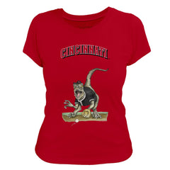 Cincinnati Reds Tiny Turnip Women's Velociraptor T-Shirt Red