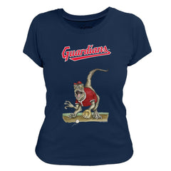 Cleveland Guardians Tiny Turnip Women's Velociraptor T-Shirt Navy
