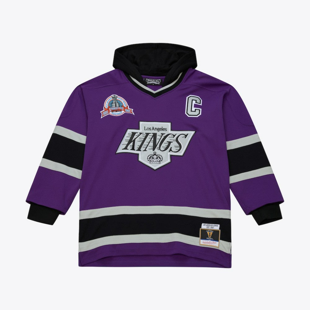 Los Angeles Kings Mitchell & Ness x Just Don Jersey Hoodie - Purple Jerseys