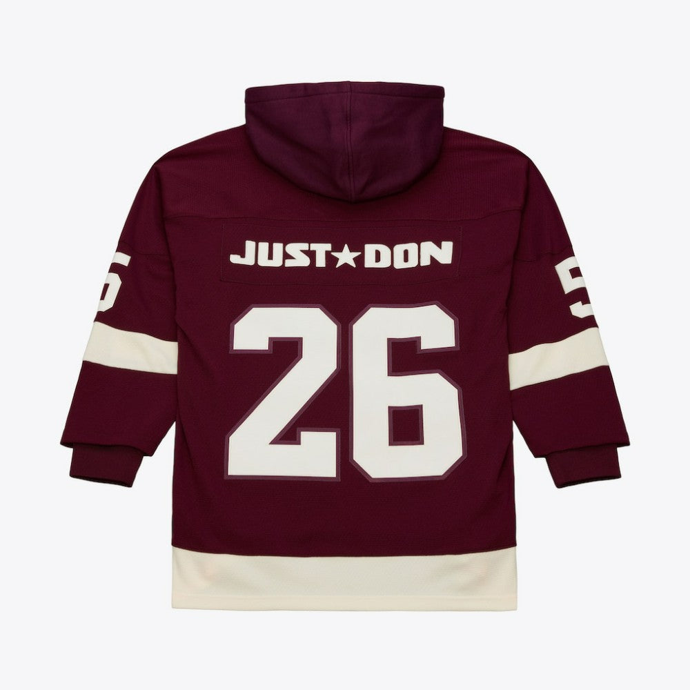 Detroit Red Wings Mitchell & Ness x Just Don Jersey Hoodie - Crimson Jerseys