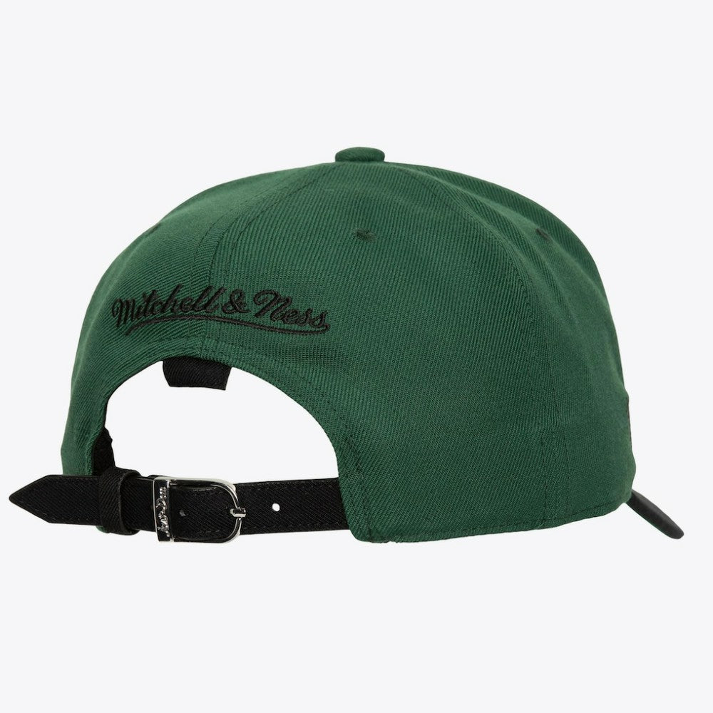 Chicago Blackhawks Mitchell & Ness x Just Don Wave Script Pro Strapback Hat - Green/Black Hats