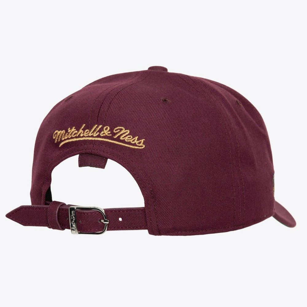 Florida Panthers Mitchell & Ness x Just Don Wave Script Pro Strapback Hat - Maroon Hats