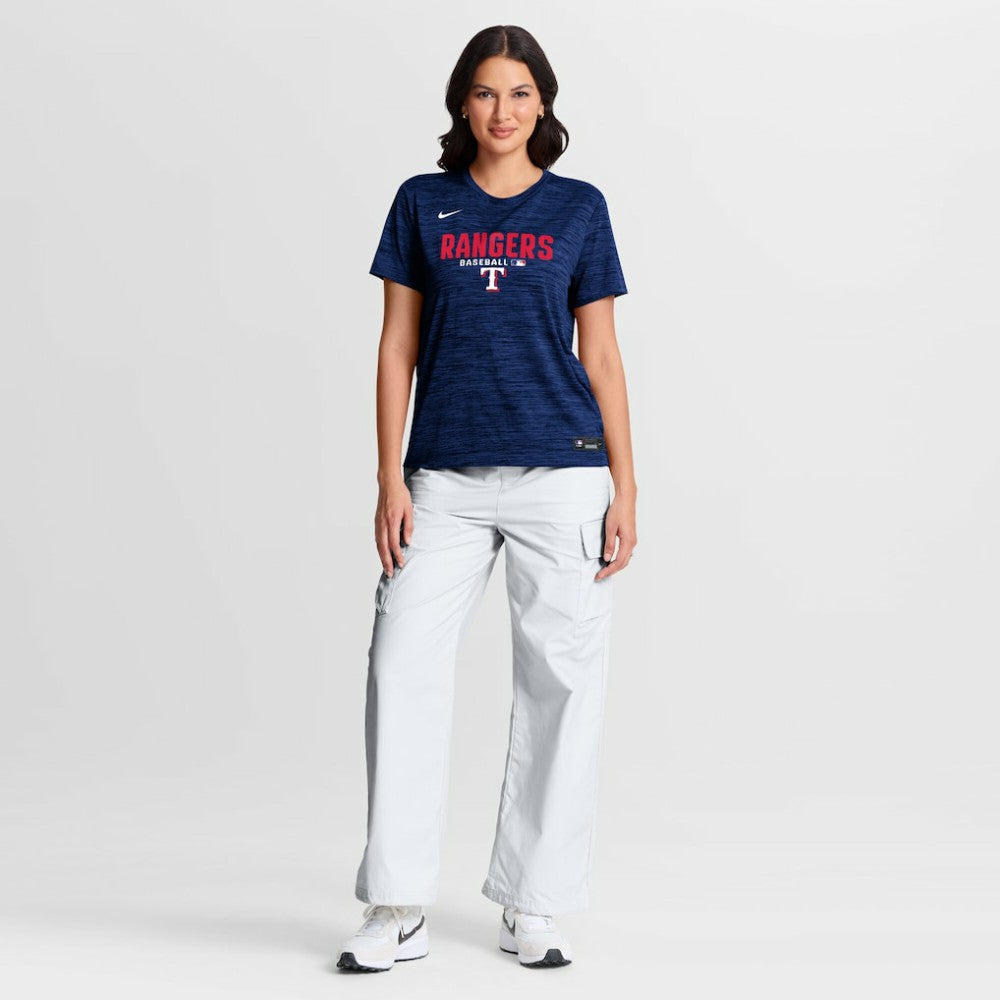 Texas Rangers Women's Authentic Collection Velocity Dri-FIT T-Shirt Royal