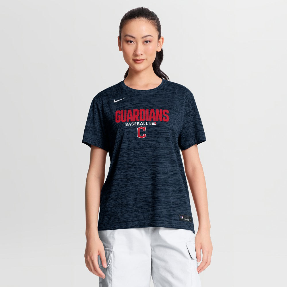 Cleveland Guardians Women's Authentic Collection Velocity Dri-FIT T-Shirt Navy
