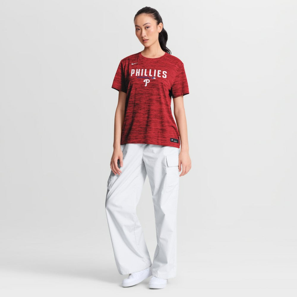 Philadelphia Phillies Women's Authentic Collection Velocity Dri-FIT T-Shirt Red