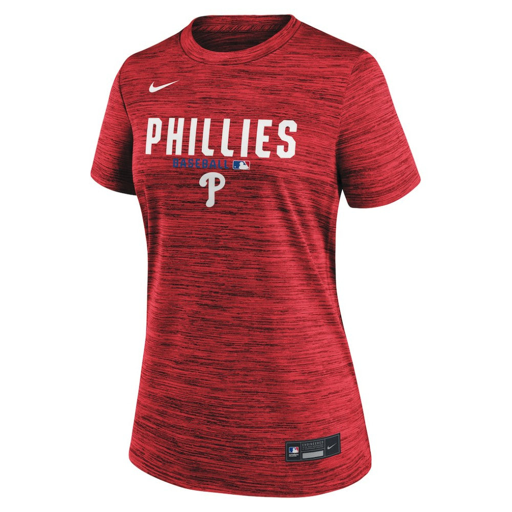 Philadelphia Phillies Women's Authentic Collection Velocity Dri-FIT T-Shirt Red