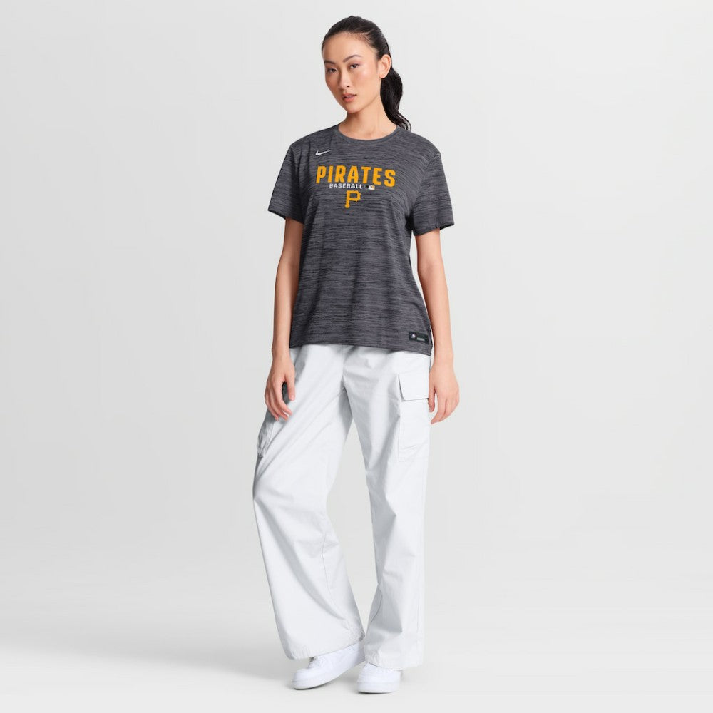 Pittsburgh Pirates Women's Authentic Collection Velocity Dri-FIT T-Shirt Black