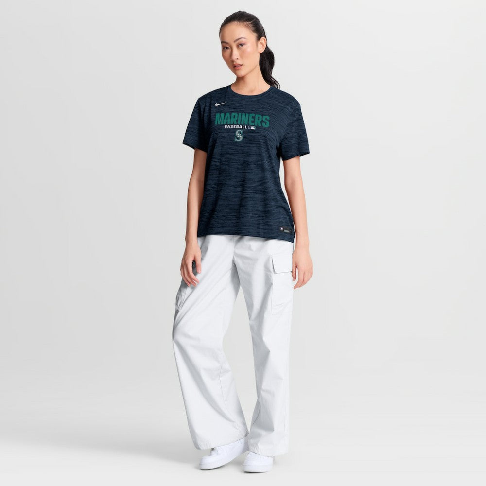 Seattle Mariners Women's Authentic Collection Velocity Dri-FIT T-Shirt Navy