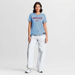 Philadelphia Phillies Women's Authentic Collection Alternate Logo Velocity Dri-FIT T-Shirt Light Blue