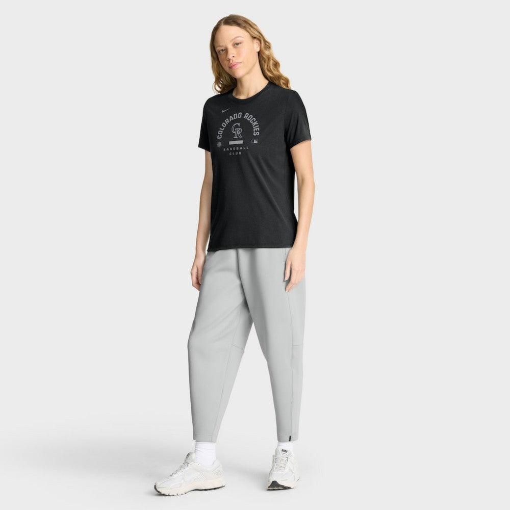 Colorado Rockies Women's Authentic Collection Early Work Tri-Blend Dri-FIT T-Shirt Black