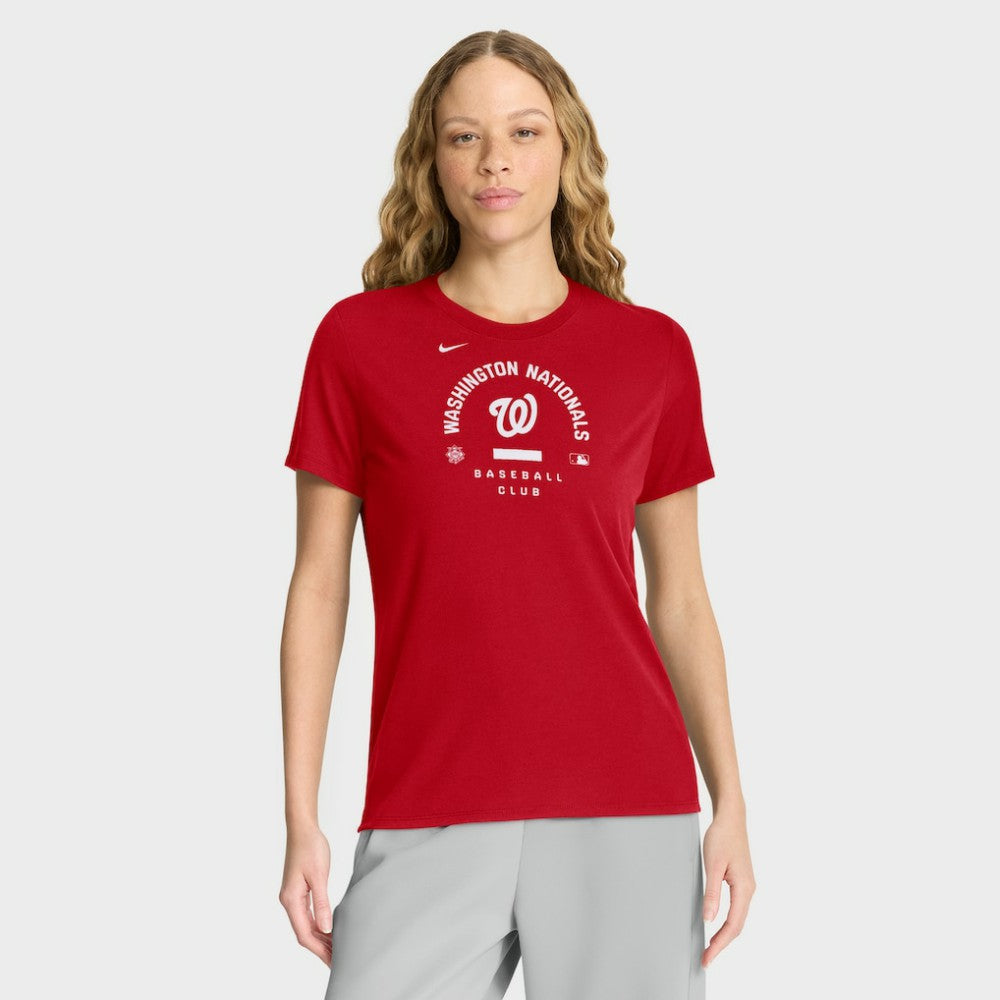 Washington Nationals Women's Authentic Collection Early Work Tri-Blend Dri-FIT T-Shirt Red