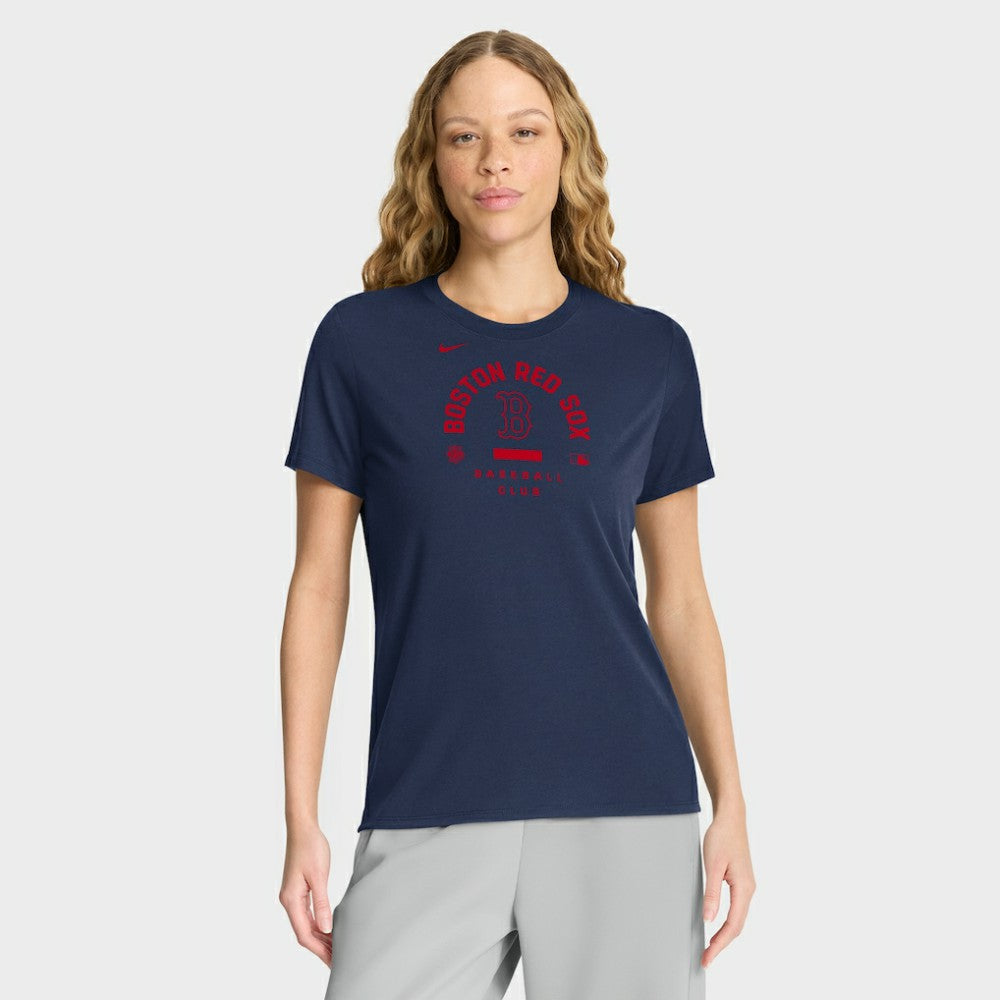 Boston Red Sox Women's Authentic Collection Early Work Tri-Blend Dri-FIT T-Shirt Navy