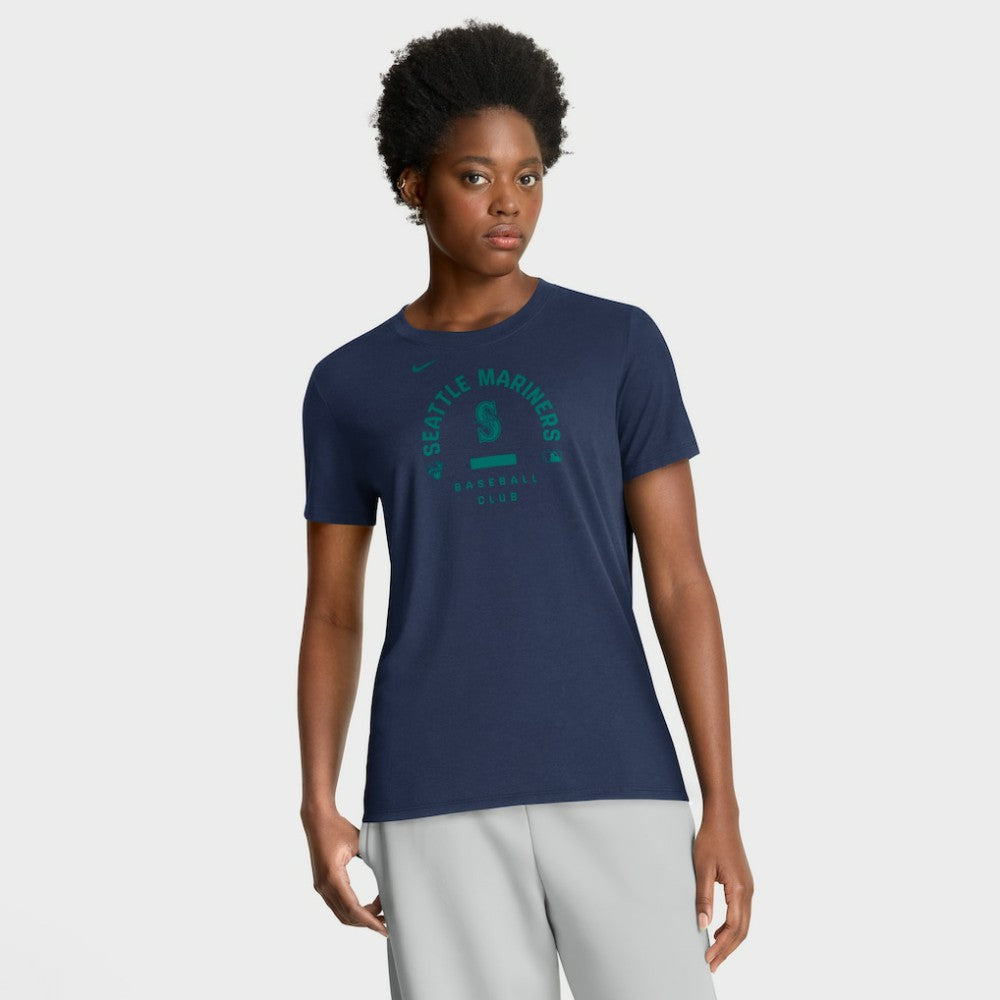 Seattle Mariners Women's Authentic Collection Early Work Tri-Blend Dri-FIT T-Shirt Navy