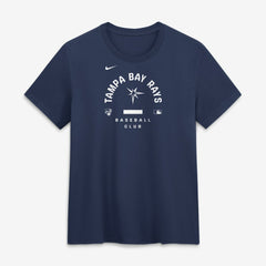 Tampa Bay Rays Women's Authentic Collection Early Work Tri-Blend Dri-FIT T-Shirt Navy