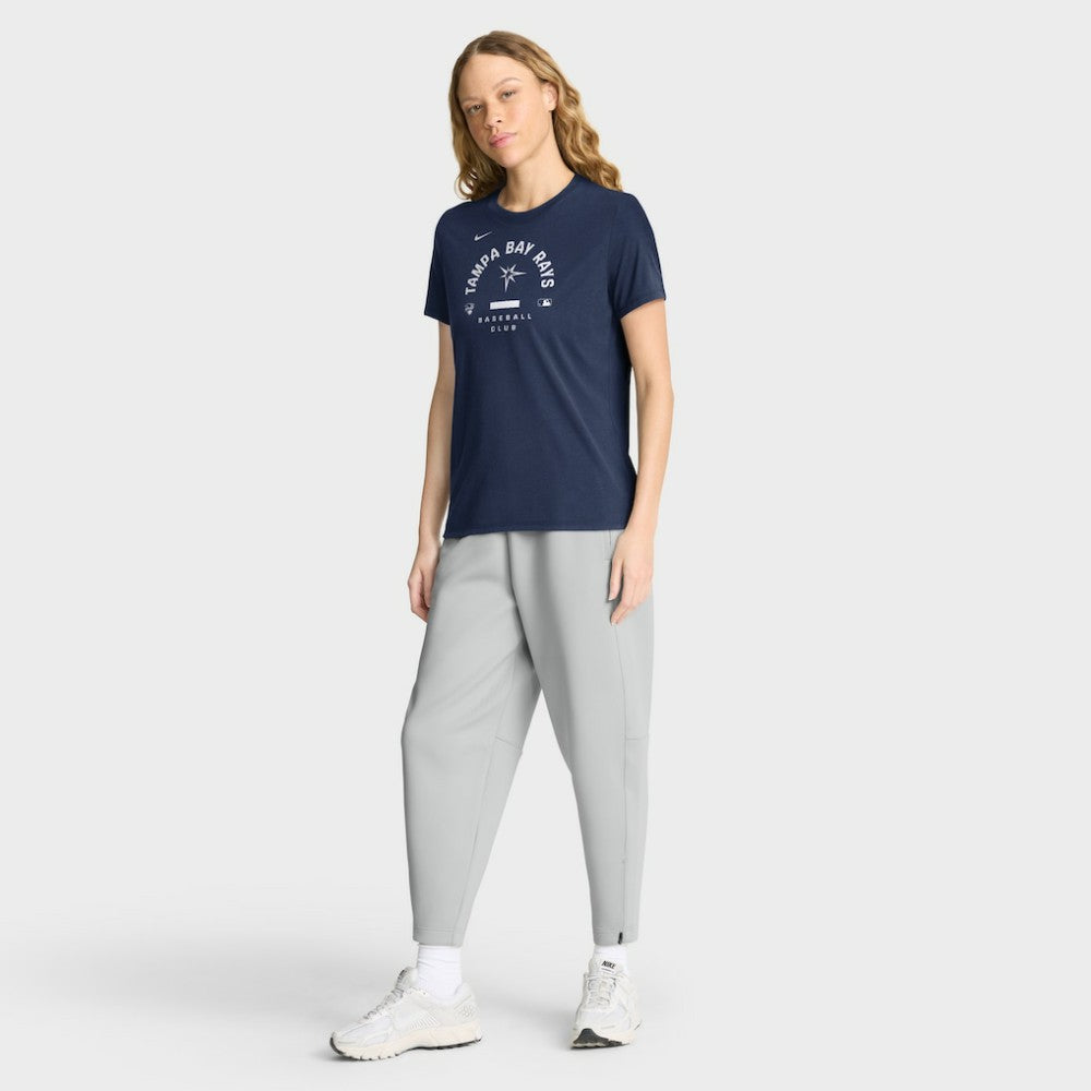 Tampa Bay Rays Women's Authentic Collection Early Work Tri-Blend Dri-FIT T-Shirt Navy