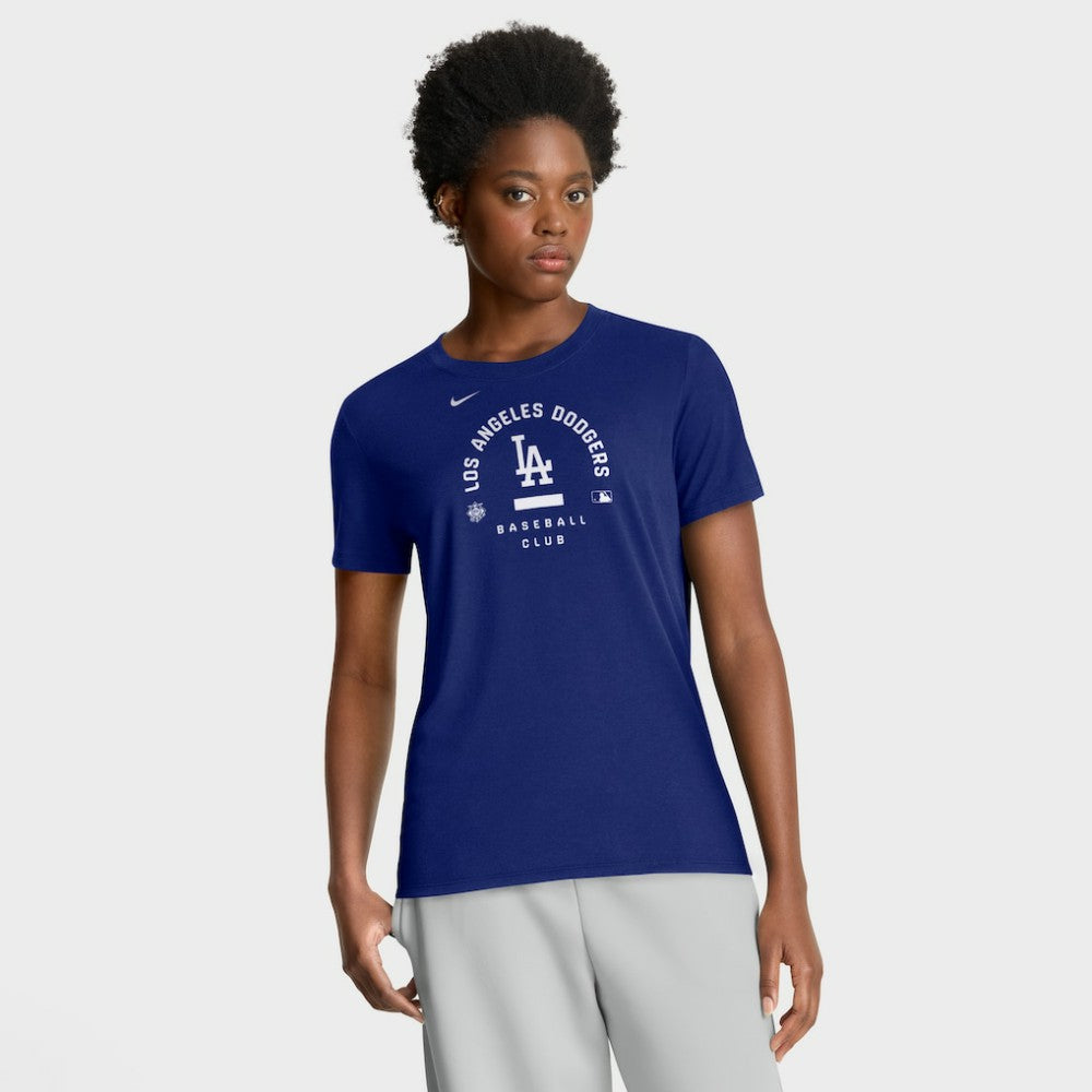 Los Angeles Dodgers Women's Authentic Collection Early Work Tri-Blend Dri-FIT T-Shirt Royal