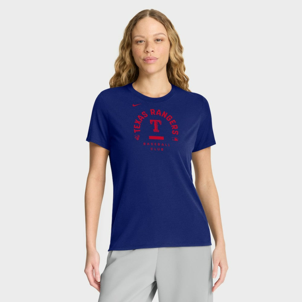 Texas Rangers Women's Authentic Collection Early Work Tri-Blend Dri-FIT T-Shirt Royal