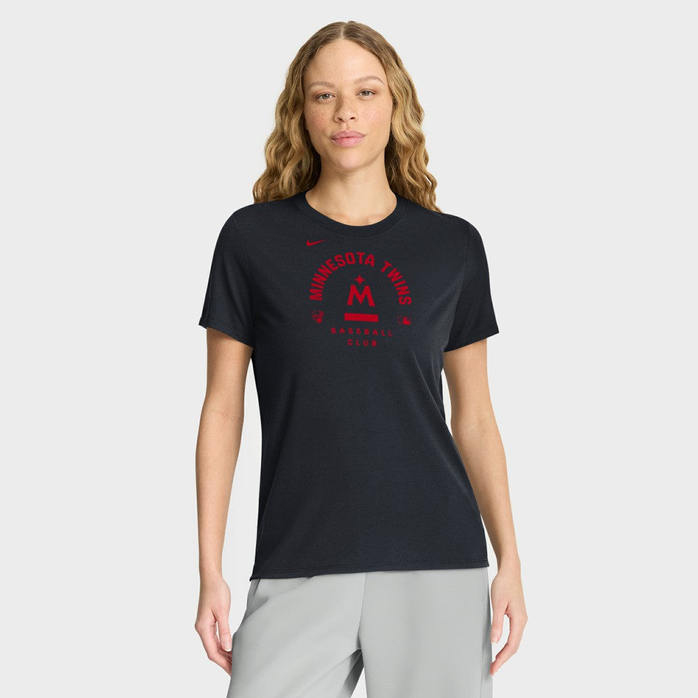 Minnesota Twins Women's Authentic Collection Early Work Tri-Blend Dri-FIT T-Shirt Navy
