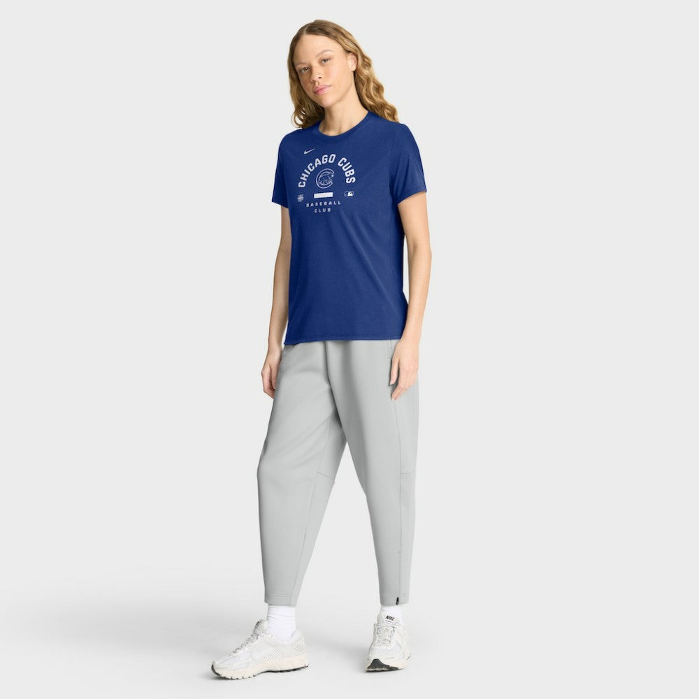 Chicago Cubs Women's Authentic Collection Early Work Tri-Blend Dri-FIT T-Shirt Royal