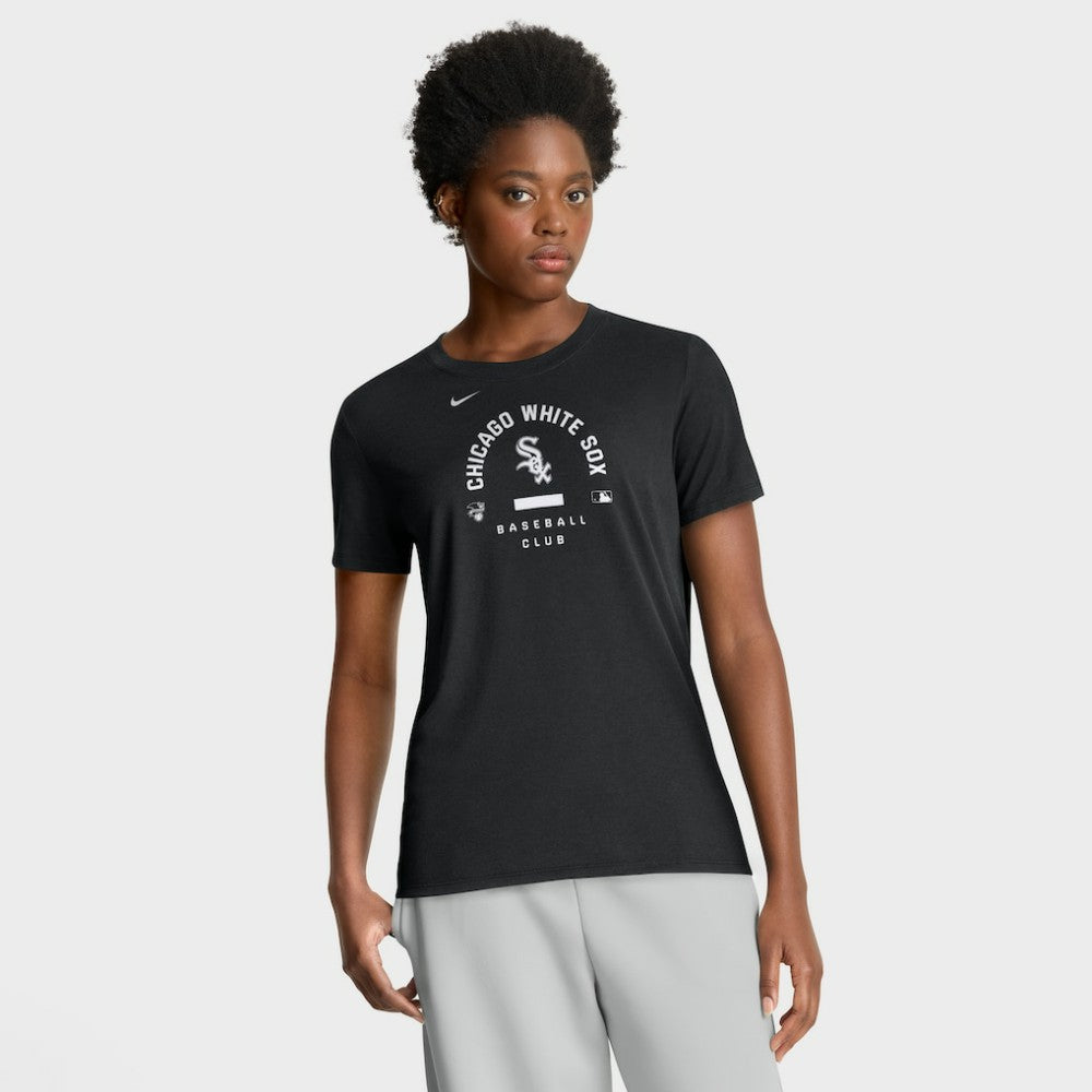 Chicago White Sox Women's Authentic Collection Early Work Tri-Blend Dri-FIT T-Shirt Black