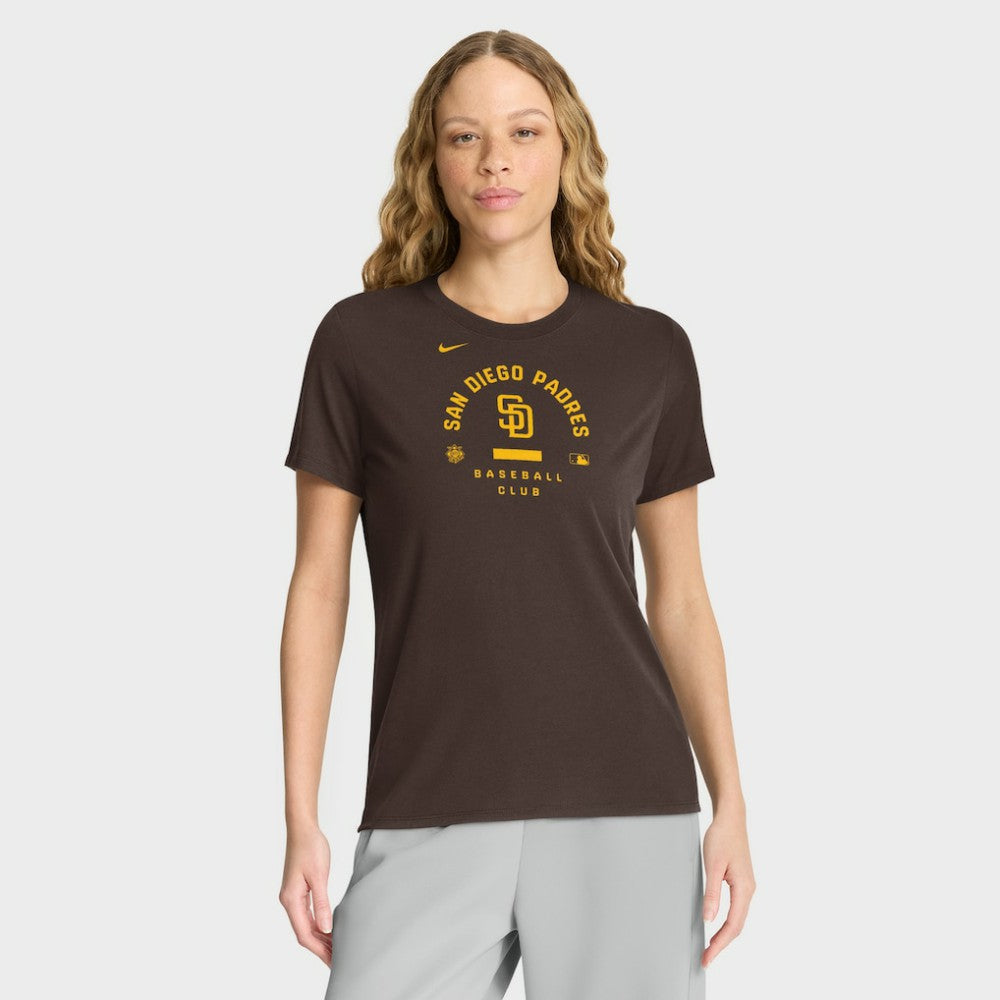 San Diego Padres Women's Authentic Collection Early Work Tri-Blend Dri-FIT T-Shirt Brown