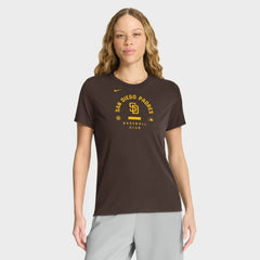 San Diego Padres Women's Authentic Collection Early Work Tri-Blend Dri-FIT T-Shirt Brown